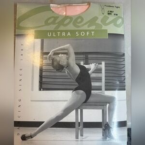 Childrens Capezio Ultra Soft Footless Tights in Pink S/M 1817  C14